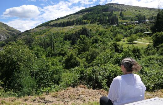 Deborah Paterson looking out over wider reserve